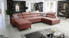 Ecksofa mit Schlaffunktion Savona VI Indian pink links elegantes und bequemes Ecksofa für Wohnzimmer mit zwei Bettkästen