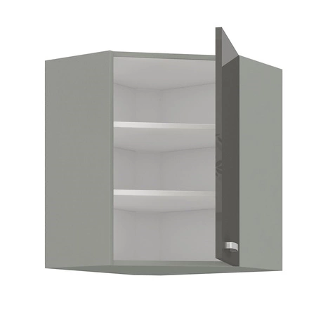 Eck-Küchenmöbel-Set Grau 260x270 cm glänzende Fronten Schrank-Stil wird das Innere einer jeden Küche passen