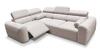 Ecksofa mit Schlaffunktion Cantare II Lux dunkelbeige links Komfort-Ecksofa für Wohnzimmer mit hochklappbarem Fußteil weicher Stoff