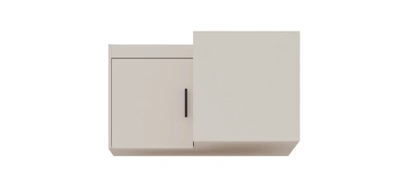 Rene Eck-Kleiderschrank-Erweiterung beige sand Funktionaler Kleiderschrank erhöht den Stauraum für Kleidung, Schuhe und Accessoires