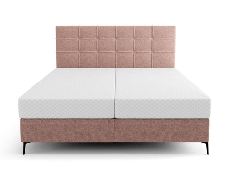 Boxspringbett Irvine 180x200 rosa stilvolles Bett mit Bettzeugablage komfortables Kopfteil besticht durch sein elegantes Design