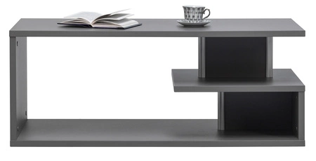 Yugo-Wohnzimmermöbel in Esche grau/weiß glänzend Asymmetrische Elemente für moderne und funktionale Arrangements