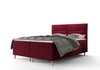 Boxspringbett Voltera 180x200 Dunkelrot moderner skandinavischer Stil mit charakteristischem Kopfteil