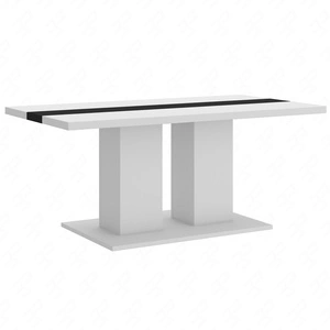 Salem Couchtisch weiß/schwarz modernes Möbeldesign auslaufsichere Platte