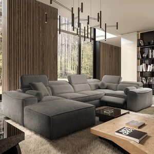 Ecksofa mit Schlaffunktion Viano IV Lux grau links Design-Ecksofa mit ausziehbarem Fußteil großes Bettzeugfach