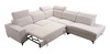 Ecksofa mit Schlaffunktion Kelly Sleek IX braun rechtsseitig stilvolles Ecksofa mit bequemen Armlehnen und verstellbaren Kopfstützen