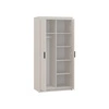 Kleiderschrank Rene 90 cm beige sand modernes Design perfekte Garderobe für Schlafzimmer Kleiderschrank oder Flur stilvolle schwarze Griffe