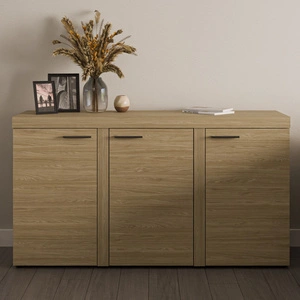 Kommode Rene 149 cm Eiche geölt schlichtes Design Kommode für Wohnzimmer oder Schlafzimmer minimalistisches und universelles Design