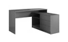 Eckschreibtisch Teo 138 cm in Graphit bietet viel Platz zum Arbeiten und viel Raum für die notwendigen beschädigungssicheren Gegenstände