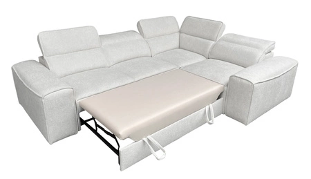 Ecksofa mit Schlaffunktion Viano II graues rechtsseitiges Designer Schlafsofa das sich perfekt in moderne Wohneinrichtungen einfügt