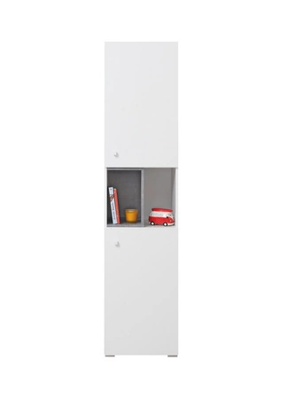 Bücherregal Epsilon 45 cm weiß / Beton ideal für das Jugendzimmer sehr brauchbar und hat einen modernen Look