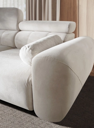 Ecksofa mit Schlaffunktion Cantare II ziegelrot links bequemes Ecksofa für Wohnzimmer mit stilvollem Charakter weicher Stoff