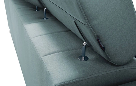 Sofa mit Schlaffunktion Savona hellgrau bequemes Sofa für Wohnzimmer bietet Komfort beim Ausruhen verstellbare Kopfstützen