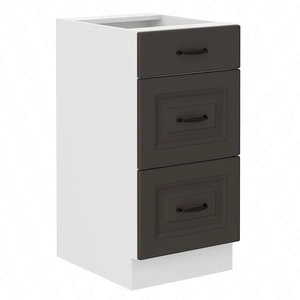 Stehender Küchenschrank mit Schubladen Silver 40 D 3S BB Schrank resistent gegen Dampf hohe Temperatur und Verschüttungen