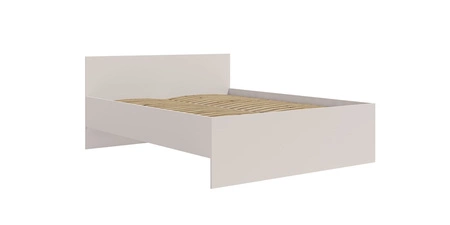 Maxione Bett 160x200 cm beige ideales Schlafzimmer Bett für Liebhaber von minimalistischen Arrangements hohe komfortable Kopfteil