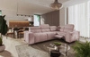 Ecksofa mit Schlaffunktion Castel II Lux rosa rechts bequemes Ecksofa für das Wohnzimmer mit komfortablem ausziehbarem Fußteil