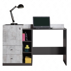 Schreibtisch Tablo 130 cm graphit / enigma modernes Möbeldesign Schreibtischkanten mit Spezialfurnier bearbeitet