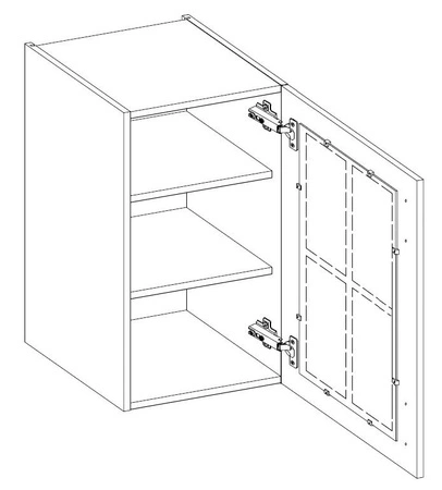 Küchenmöbel-Set Ecke Scandi 265x300x180 cm ideal für skandinavische klassische und moderne Einrichtungsstile