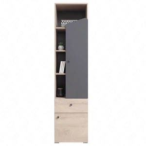 Bücherregal Dzeta 45 cm Eiche / anthrazit ideal für das Jugendzimmer sehr brauchbar hat einen modernen Look