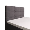 Boxspringbett Fresno 120x200 grau im modernen skandinavischen Stil mit gepolstertem Kopfteil Bett mit Staukasten