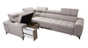 Ecksofa mit Schlaffunktion Bolmso II beige linkes Ecksofa mit Bettzeugcontainer Vollauszug in der Seite des Möbels