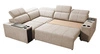 Ecksofa mit Schlaffunktion Tesalia II Lux beige links komfortables Ecksofa mit verschiebbarer Rückenlehne und ausziehbarem Fußteil
