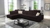 Ecksofa mit Schlaffunktion Kelly Sleek XI braun linke Seite stilvolles und bequemes Ecksofa aus strapazierfähigem Webstoff