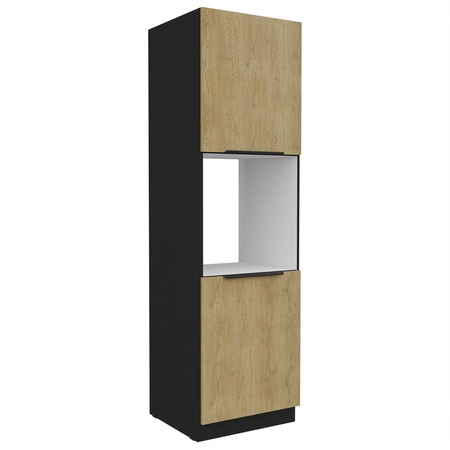 Küchenhochschrank für Einbaubackofen Crotone 60 DP-210 2F Metall Griffe Feuchtigkeit und Schäden resistent Schrank