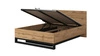 Bett Halle S 160x200 mit Bettzeugablage Eiche wotan stilvolles Design ideales Bett für Schlafzimmer hochwertige Verarbeitung