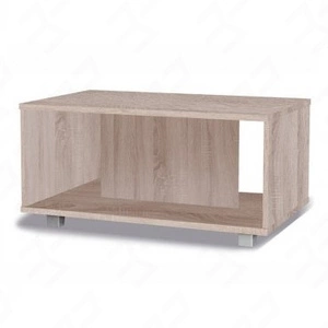 Couchtisch Maximus 100 cm Eiche sonoma helles modernes Möbeldesign Tischkanten mit speziellem ABS-Furnier bearbeitet