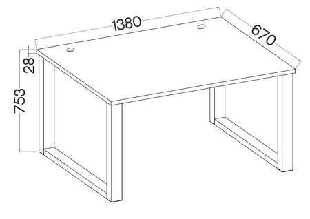 Makana Eiche artisan Schreibtisch ein stilvolles und funktionelles Möbelstück mit einer 28 mm Platte für das Büro, Arbeitszimmer oder Jugendzimmer