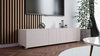 RTV Schrank Colder 150 cm beige mit Möglichkeit der Aufhängung stilvolle geriffelte Front elegante Form der Möbel im modernen Stil