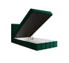 Boxspringbett Casey 90x200 flaschengrün im modernen skandinavischen Stil mit gepolstertem Kopfteil Bett mit Staukasten