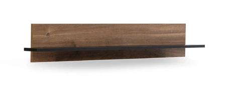 Möbelset Apallo brandy Eiche castello modernes Design Möbelset auf Metallbeinen Wohnwand für Wohnzimmer hohe Ränder der Tischplatten