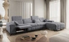 Ecksofa mit Schlaffunktion Penejos XII Lux grau rechtes Stilvolles Schlafsofa mit komfortablem ausziehbarem Fußteil