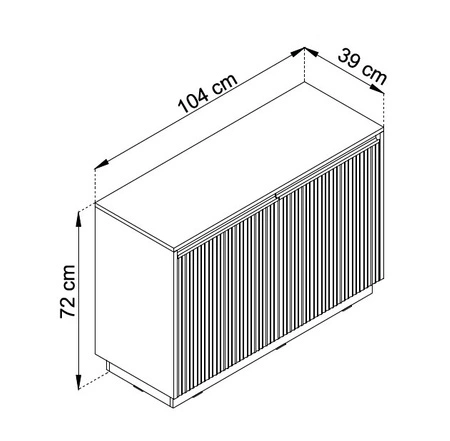 Imperial 104 cm weiß stilvolle Kommode ideal für das Wohn- oder Schlafzimmer elegante Goldgriffe und gefräste Fronten