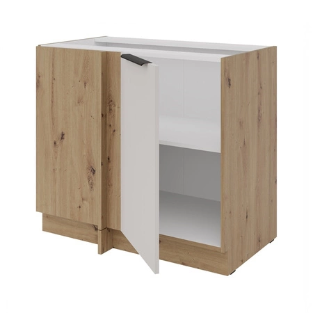 Aufsatz-Eckschrank Soela 105 ND 1F BB links Metallkantengriff feuchtigkeits- und beschädigungsbeständig