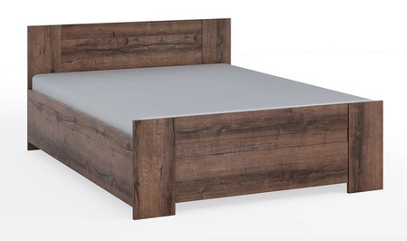 Rico Bett 160x200 cm mit Bettwäsche-Container Eiche Klöster perfekte Bett für ein Schlafzimmer Rand mit ABS-Furnier zeitloses Design getrimmt