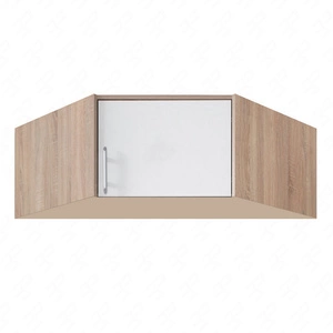 Eckschrank Erweiterung Caspe Eiche hell sonoma / weiß modernes Design ABS-Finish und Aluminiumgriffe