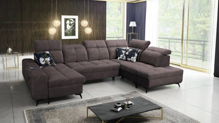 Buffalo VI Ecksofa mit Schlaffunktion braun links funktionelles und stilvolles Ecksofa mit drei Bettkästen