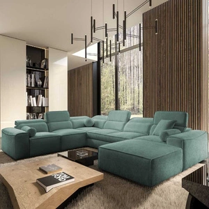 Ecksofa mit Schlaffunktion Viano VIII patina rechts modernes Ecksofa mit interessantem Design Container für Bettzeug