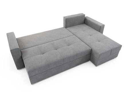 Das rechte Ecksofa Aldo in Esche grau mit Schlaffunktion garantiert höchsten Komfort und Funktionalität