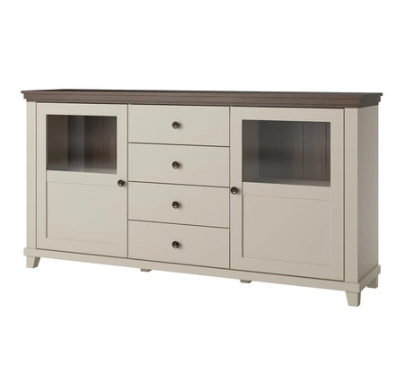 Kommode mit Schubladen Evora 181 cm beige / Eiche dunin funktionell ideal für moderne klassische und skandinavische Innenräume