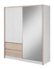 Schiebeschrank Cento 184 cm weiß / Eiche sonoma modernes Design Kleiderschrank ideal für Schlafzimmer Kleiderschrank oder Flur