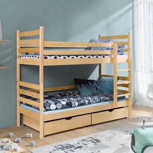 Etagenbett Wojtek 2 Personen 80x180 cm tief Ausziehbare Schubladen auf Rädern nehmen den Platz eines Einzelbettes ein