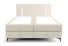 Boxspringbett Norco 180x200 beige stilvolles Bett mit einem Staufach Beleuchtung im Kopfteil fügt eine einzigartige Note