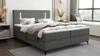 Boxspringbett Norco 180x200 grau stilvolles Bett mit Staukasten Beleuchtung im Kopfteil fügt eine einzigartige Note