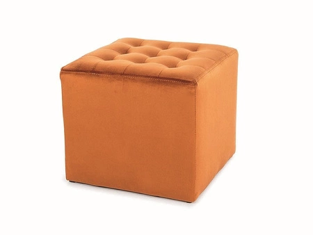 Lori Pouffe 39 cm Zimt idealer Fußhocker flecken- und kratzfest Sitzpouffe mit bequemer Sitzfläche zart gesteppt