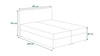 Boxspringbett Fargo 160x200 grau Bett im modernen skandinavischen Stil mit markantem Kopfteil