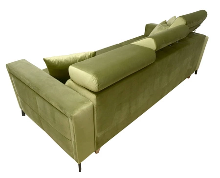 Sofa mit Schlaffunktion Nausa Graphit mit verstellbaren Kopfstützen widerstandsfähig gegen Abrieb und Kratzer bequem zum Entspannen